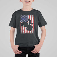 Cool ATV American Flag T Shirt For Kid Retro Quad 4 Wheeler ATV Riding Quadrider Off Road - Wonder Print Shop