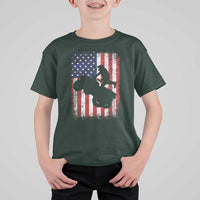 Cool ATV American Flag T Shirt For Kid Retro Quad 4 Wheeler ATV Riding Quadrider Off Road - Wonder Print Shop