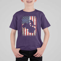 Cool ATV American Flag T Shirt For Kid Retro Quad 4 Wheeler ATV Riding Quadrider Off Road - Wonder Print Shop