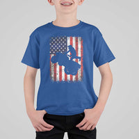 Cool ATV American Flag T Shirt For Kid Retro Quad 4 Wheeler ATV Riding Quadrider Off Road - Wonder Print Shop