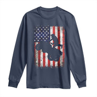 Cool ATV American Flag Long Sleeve Shirt Retro Quad 4 Wheeler ATV Riding Quadrider Off Road - Wonder Print Shop