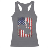 Cool ATV American Flag Racerback Tank Top Retro Quad 4 Wheeler ATV Riding Quadrider Off Road - Wonder Print Shop