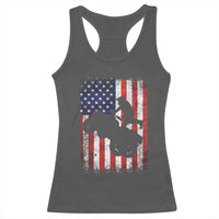 Cool ATV American Flag Racerback Tank Top Retro Quad 4 Wheeler ATV Riding Quadrider Off Road - Wonder Print Shop