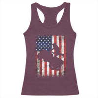 Cool ATV American Flag Racerback Tank Top Retro Quad 4 Wheeler ATV Riding Quadrider Off Road - Wonder Print Shop