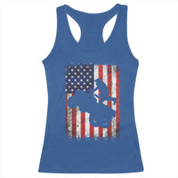 Cool ATV American Flag Racerback Tank Top Retro Quad 4 Wheeler ATV Riding Quadrider Off Road - Wonder Print Shop
