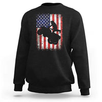 Cool ATV American Flag Sweatshirt Retro Quad 4 Wheeler ATV Riding Quadrider Off Road - Wonder Print Shop