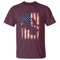 Cool ATV American Flag T Shirt Retro Quad 4 Wheeler ATV Riding Quadrider Off Road - Wonder Print Shop