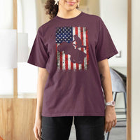 Cool ATV American Flag T Shirt For Women Retro Quad 4 Wheeler ATV Riding Quadrider Off Road - Wonder Print Shop