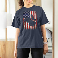 Cool ATV American Flag T Shirt For Women Retro Quad 4 Wheeler ATV Riding Quadrider Off Road - Wonder Print Shop