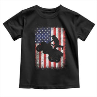 Cool ATV American Flag Toddler T Shirt Retro Quad 4 Wheeler ATV Riding Quadrider Off Road - Wonder Print Shop