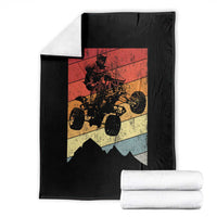 Vintage All-Terrain Vehicles Throw Blanket Retro 4 Wheeler ATV Riding Quadrider - Wonder Print Shop