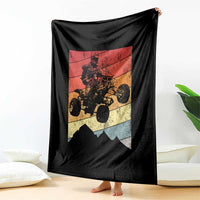 Vintage All-Terrain Vehicles Throw Blanket Retro 4 Wheeler ATV Riding Quadrider - Wonder Print Shop