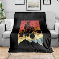 Vintage All-Terrain Vehicles Throw Blanket Retro 4 Wheeler ATV Riding Quadrider - Wonder Print Shop
