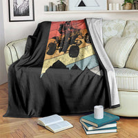 Vintage All-Terrain Vehicles Throw Blanket Retro 4 Wheeler ATV Riding Quadrider - Wonder Print Shop