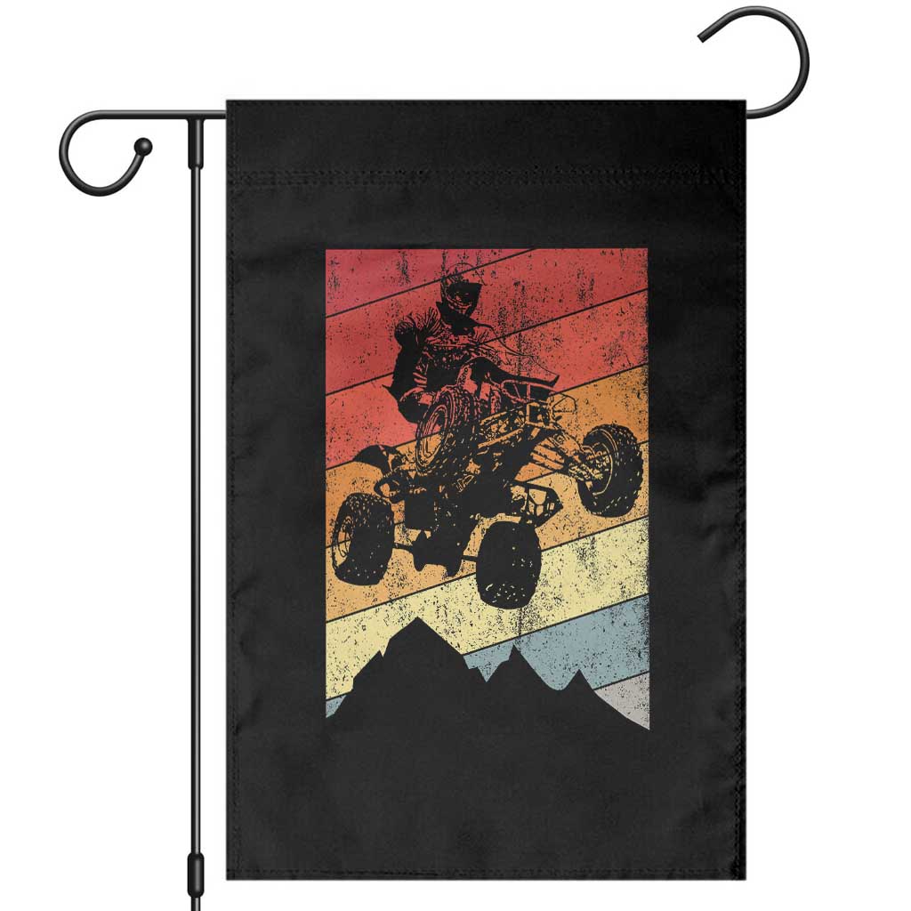 Vintage All-Terrain Vehicles Garden Flag Retro 4 Wheeler ATV Riding Quadrider - Wonder Print Shop