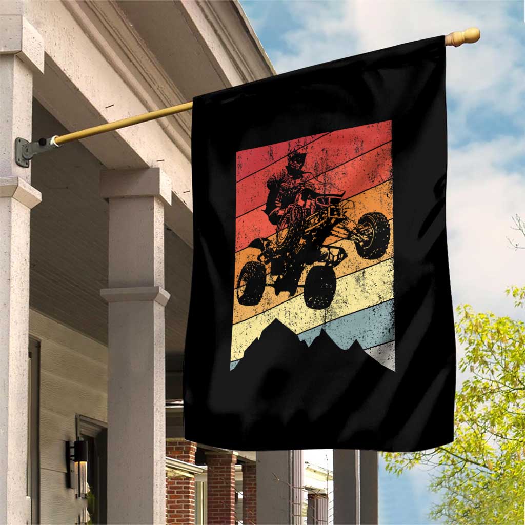 Vintage All-Terrain Vehicles Garden Flag Retro 4 Wheeler ATV Riding Quadrider - Wonder Print Shop