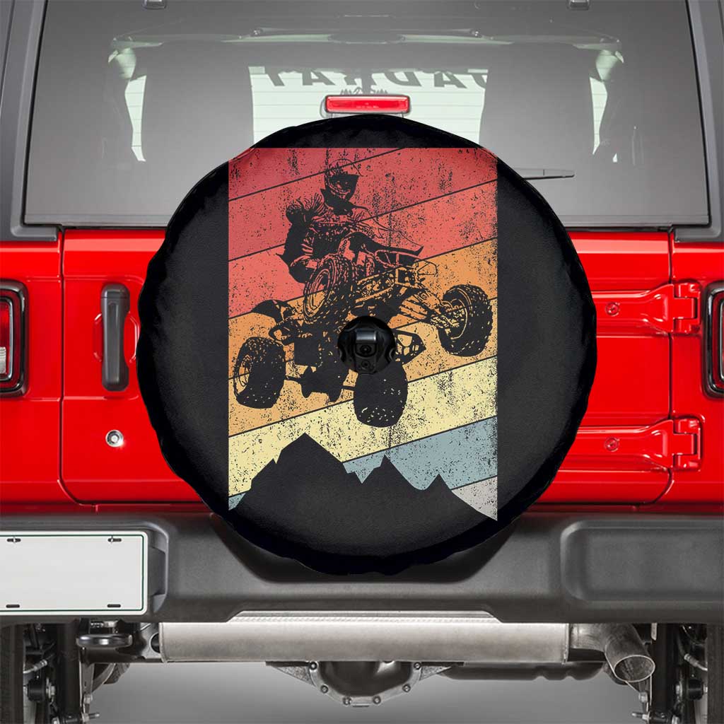 Vintage All-Terrain Vehicles Spare Tire Cover Retro 4 Wheeler ATV Riding Quadrider - Wonder Print Shop