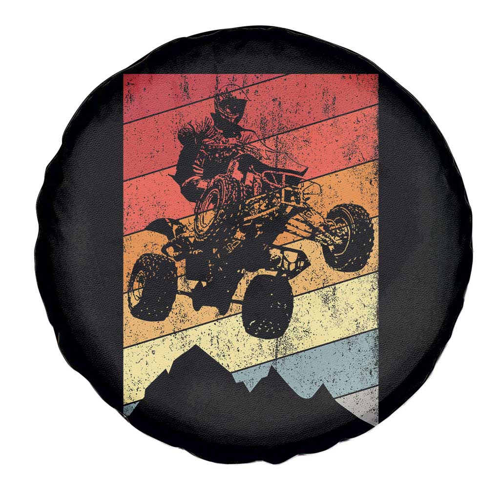 Vintage All-Terrain Vehicles Spare Tire Cover Retro 4 Wheeler ATV Riding Quadrider - Wonder Print Shop