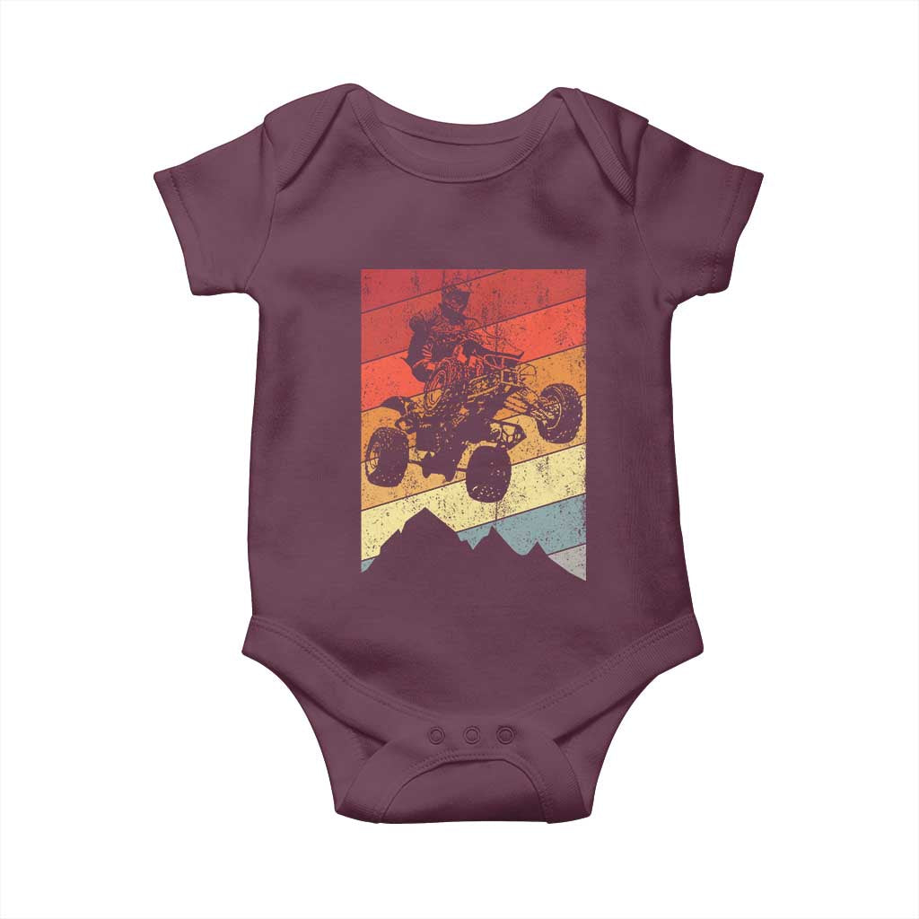 Vintage All-Terrain Vehicles Baby Onesie Retro 4 Wheeler ATV Riding Quadrider - Wonder Print Shop