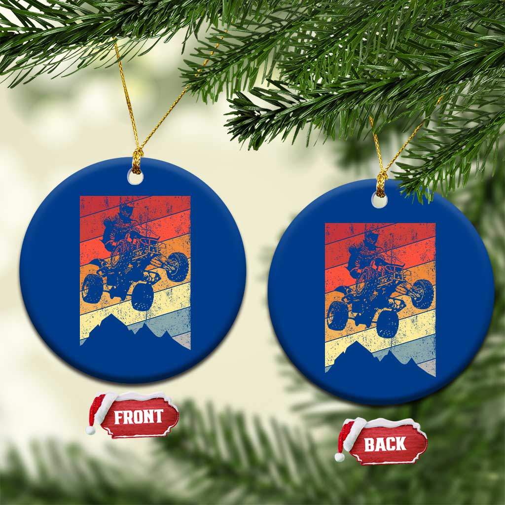 Vintage All-Terrain Vehicles Ceramic Ornament Retro 4 Wheeler ATV Riding Quadrider - Wonder Print Shop