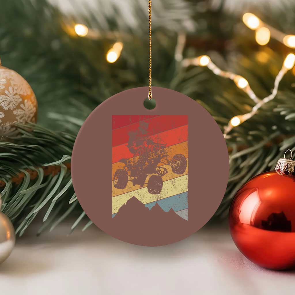 Vintage All-Terrain Vehicles Ceramic Ornament Retro 4 Wheeler ATV Riding Quadrider - Wonder Print Shop