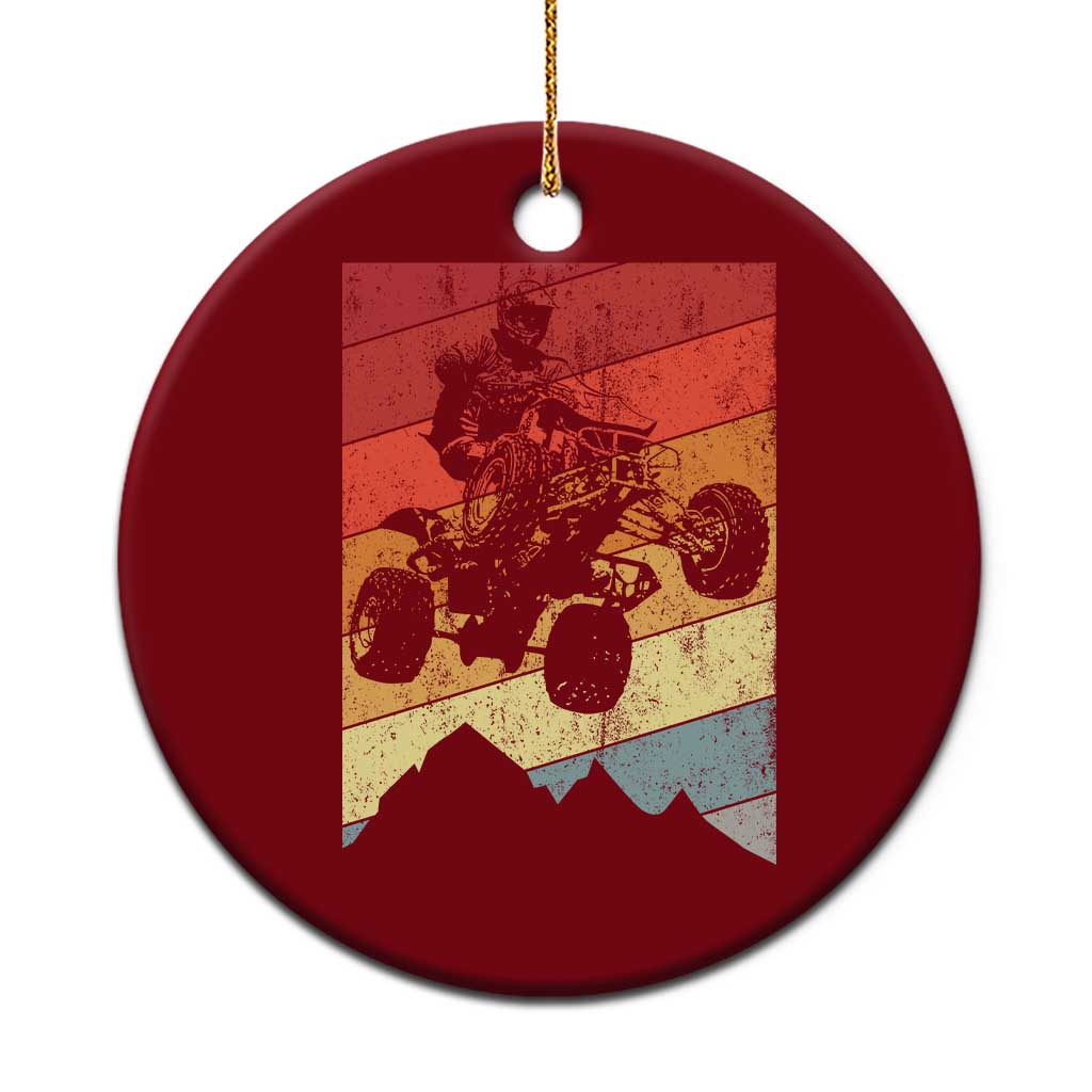 Vintage All-Terrain Vehicles Ceramic Ornament Retro 4 Wheeler ATV Riding Quadrider - Wonder Print Shop