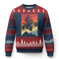 Vintage All-Terrain Vehicles Ugly Christmas Sweater Retro 4 Wheeler ATV Riding Quadrider - Wonder Print Shop