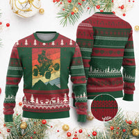Vintage All-Terrain Vehicles Ugly Christmas Sweater Retro 4 Wheeler ATV Riding Quadrider - Wonder Print Shop