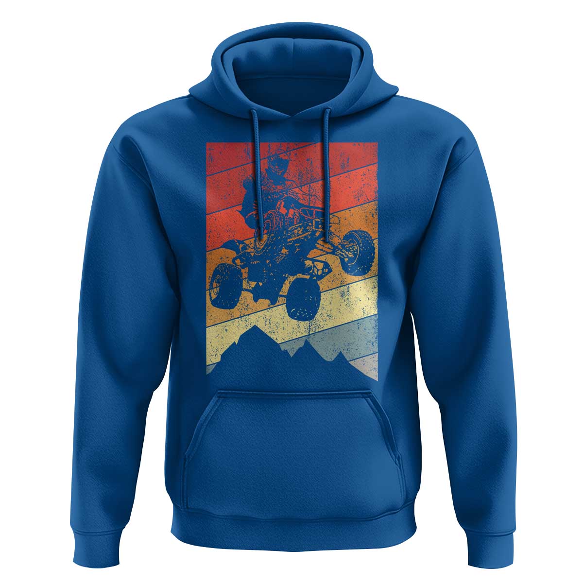 Vintage All-Terrain Vehicles Hoodie Retro 4 Wheeler ATV Riding Quadrider - Wonder Print Shop