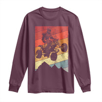 Vintage All-Terrain Vehicles Long Sleeve Shirt Retro 4 Wheeler ATV Riding Quadrider - Wonder Print Shop