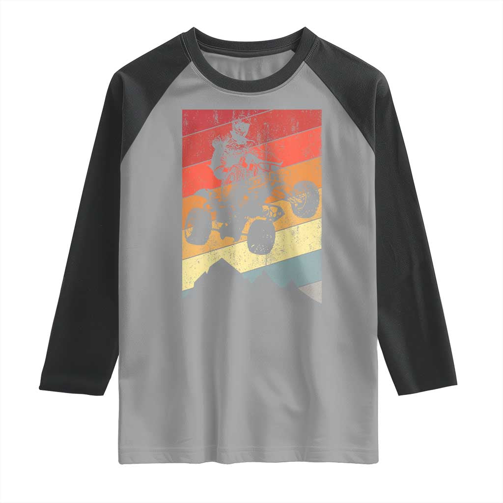 Vintage All-Terrain Vehicles Raglan Shirt Retro 4 Wheeler ATV Riding Quadrider - Wonder Print Shop