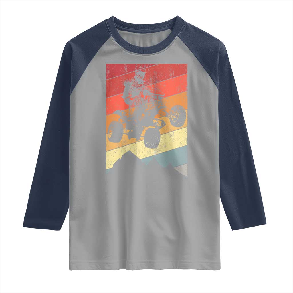 Vintage All-Terrain Vehicles Raglan Shirt Retro 4 Wheeler ATV Riding Quadrider - Wonder Print Shop