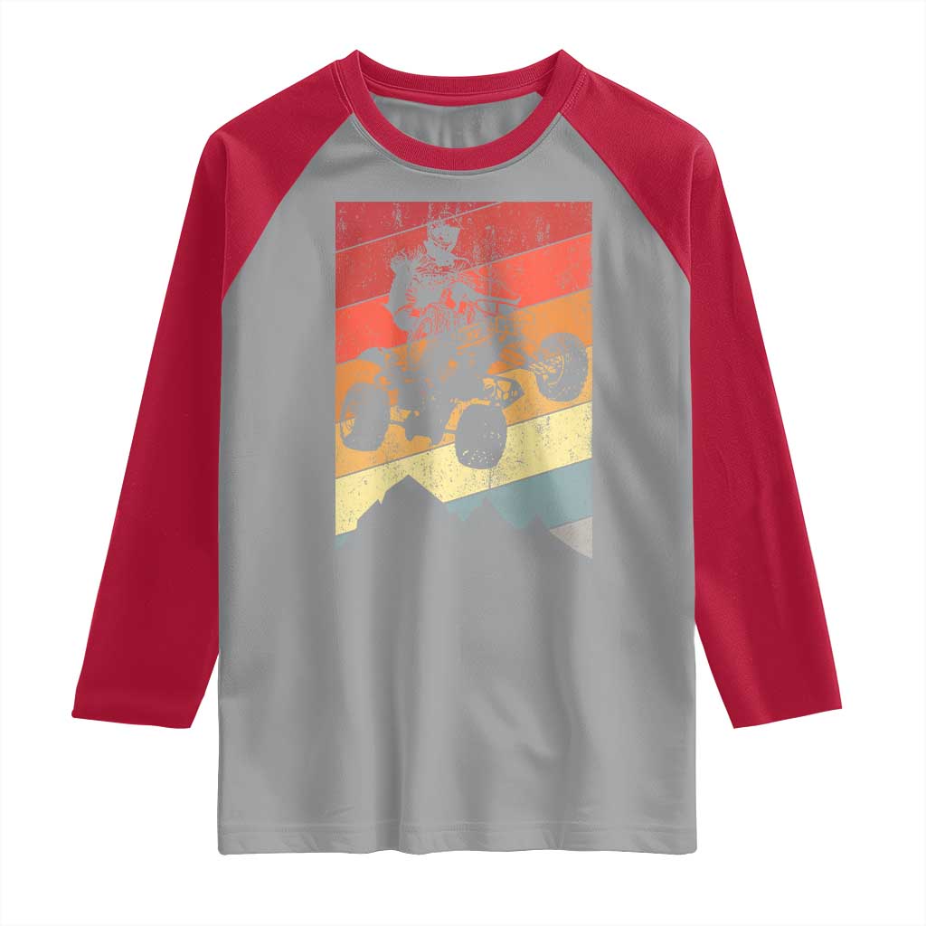 Vintage All-Terrain Vehicles Raglan Shirt Retro 4 Wheeler ATV Riding Quadrider - Wonder Print Shop