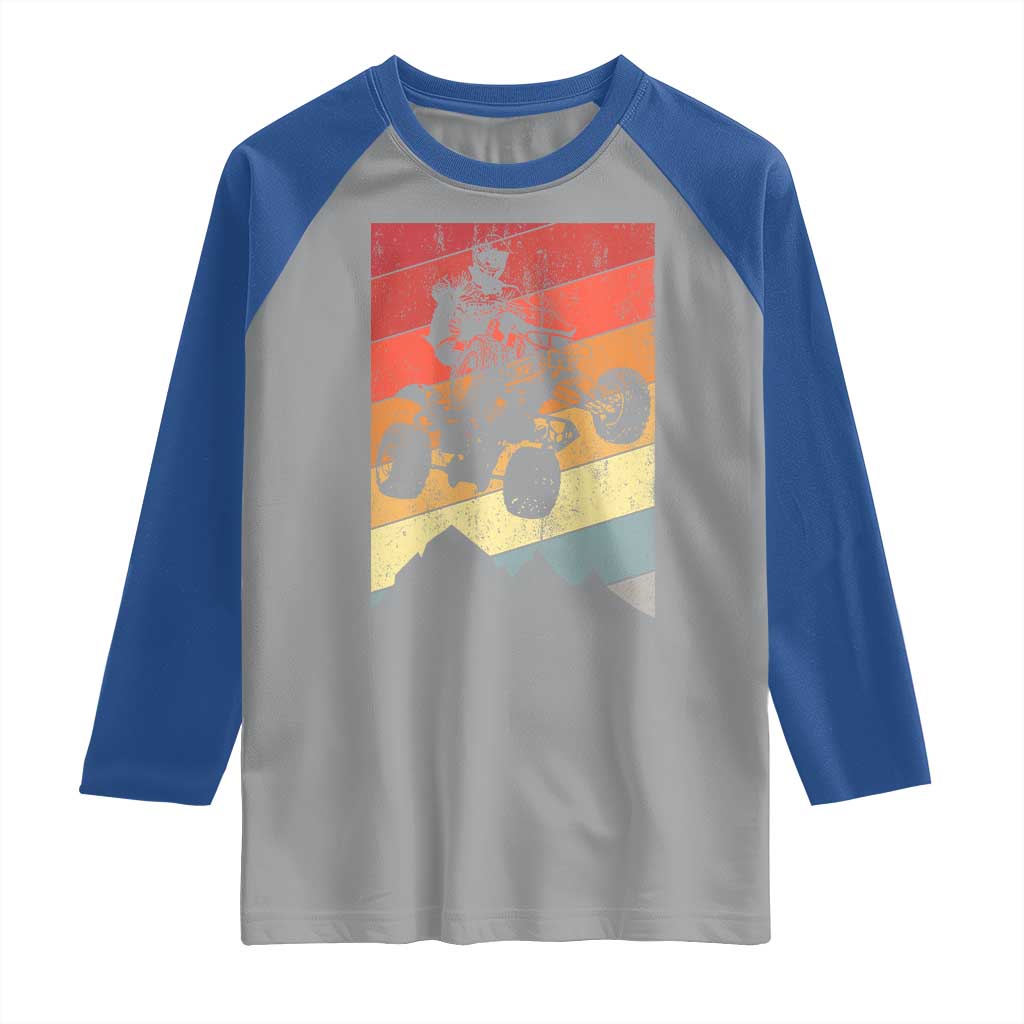 Vintage All-Terrain Vehicles Raglan Shirt Retro 4 Wheeler ATV Riding Quadrider - Wonder Print Shop