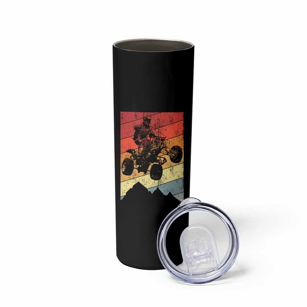 Vintage All-Terrain Vehicles Skinny Tumbler Retro 4 Wheeler ATV Riding Quadrider - Wonder Print Shop