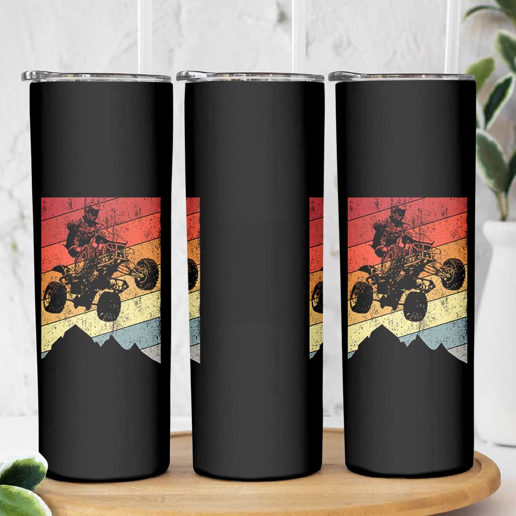 Vintage All-Terrain Vehicles Skinny Tumbler Retro 4 Wheeler ATV Riding Quadrider - Wonder Print Shop