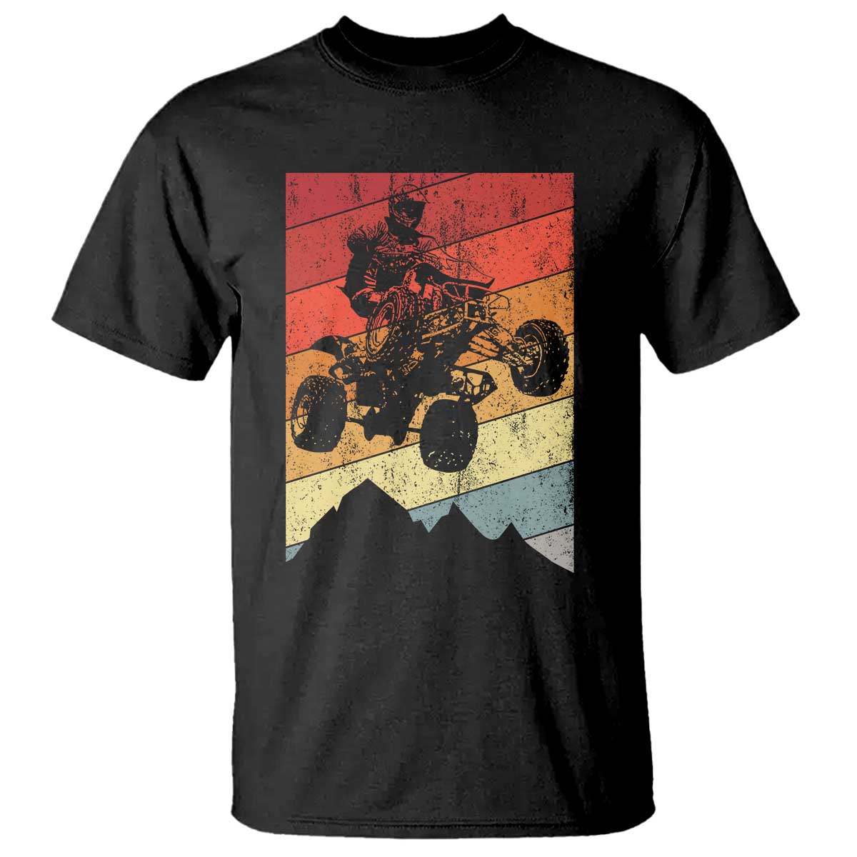 Vintage All-Terrain Vehicles T Shirt Retro 4 Wheeler ATV Riding Quadrider - Wonder Print Shop