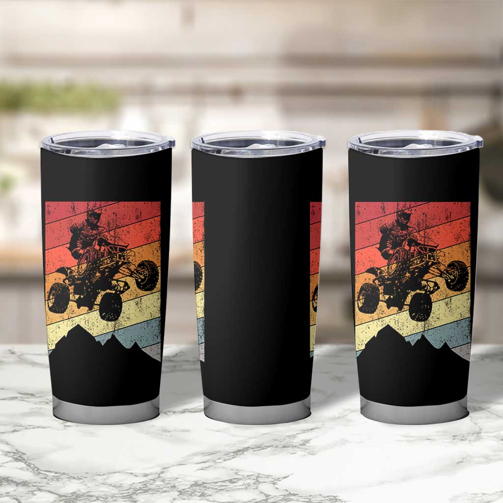 Vintage All-Terrain Vehicles Tumbler Cup Retro 4 Wheeler ATV Riding Quadrider - Wonder Print Shop