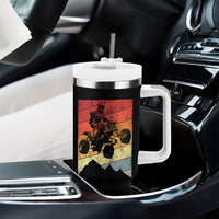 Vintage All-Terrain Vehicles Tumbler With Handle Retro 4 Wheeler ATV Riding Quadrider - Wonder Print Shop