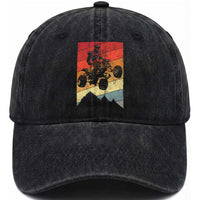 Vintage All-Terrain Vehicles Washed Cotton Baseball Cap Retro 4 Wheeler ATV Riding Quadrider