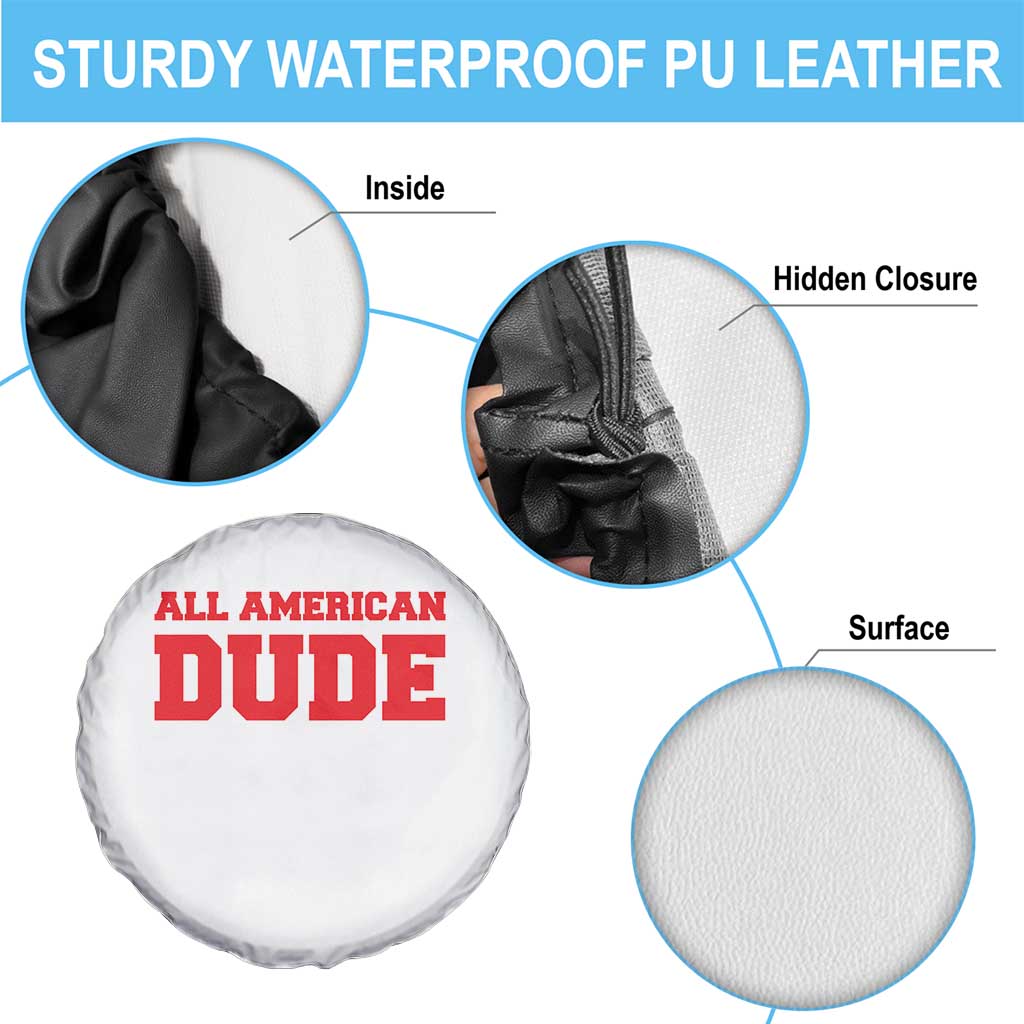 4th of July All American Dude Spare Tire Cover - Wonder Print Shop