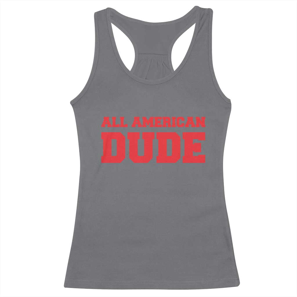 4th of July All American Dude Racerback Tank Top - Wonder Print Shop