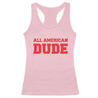 4th of July All American Dude Racerback Tank Top - Wonder Print Shop