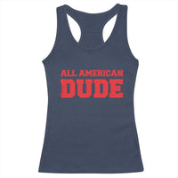 4th of July All American Dude Racerback Tank Top - Wonder Print Shop