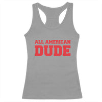 4th of July All American Dude Racerback Tank Top - Wonder Print Shop
