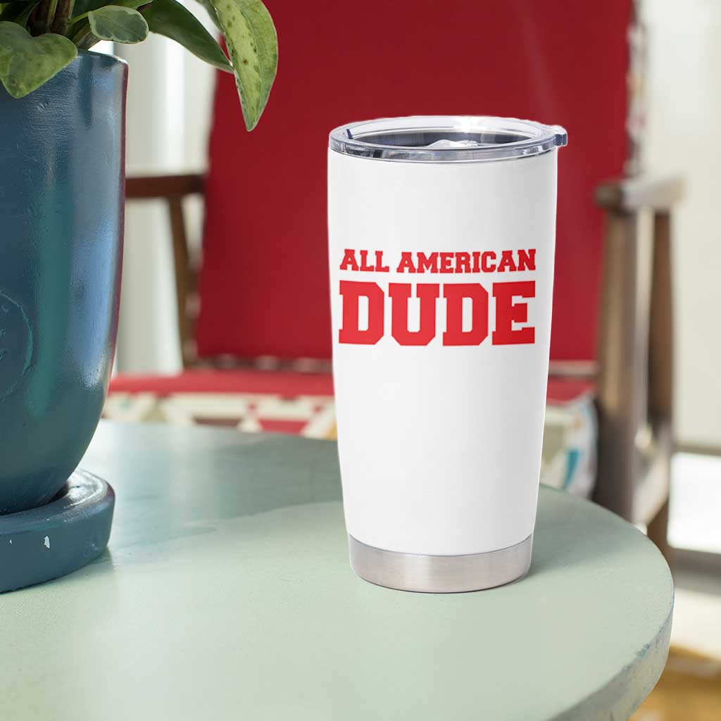 4th of July All American Dude Tumbler Cup - Wonder Print Shop
