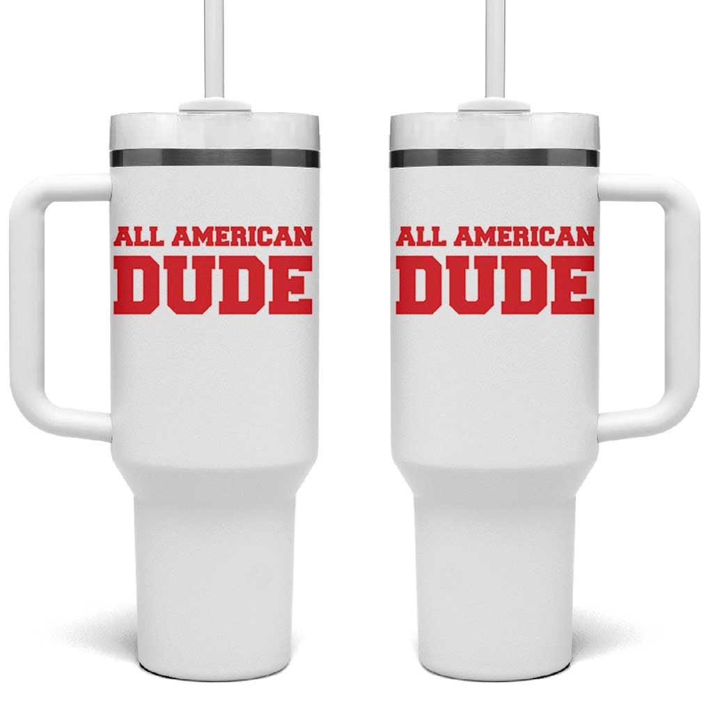 4th of July All American Dude Tumbler With Handle - Wonder Print Shop