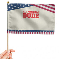 4th of July All American Dude Patriotic Handheld Flag