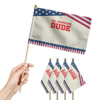 4th of July All American Dude Patriotic Handheld Flag