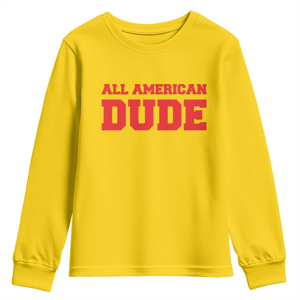 4th of July All American Dude Youth Sweatshirt - Wonder Print Shop